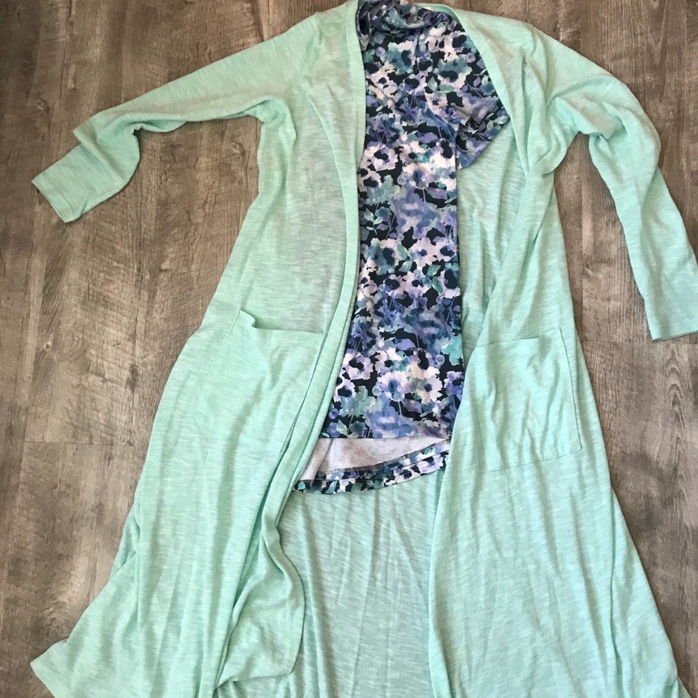 Mint Lularoe Sarah Duster Sweater